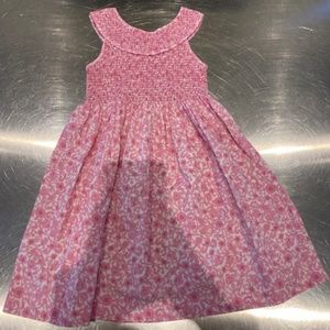 Pink Floral Smocked Sundress
